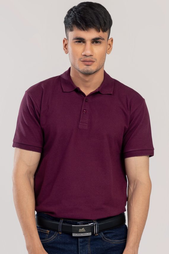 The Classic Men's Polo Maroon Shirt