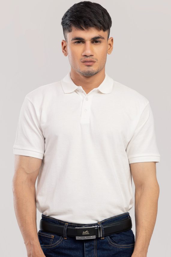 The Classic Men's Polo White Shirt