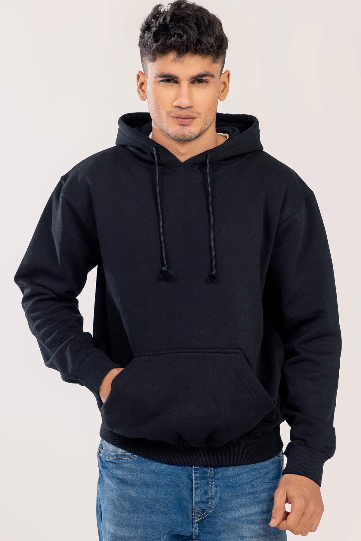 The Classic Pullover Hoodie Black - Image 3