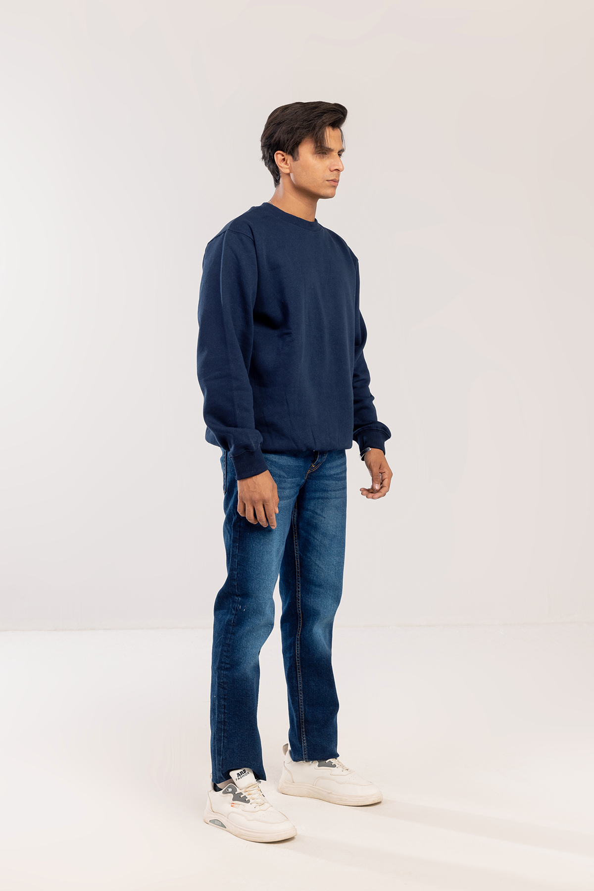The Classic Men's Sweatshirts Navy - Image 3