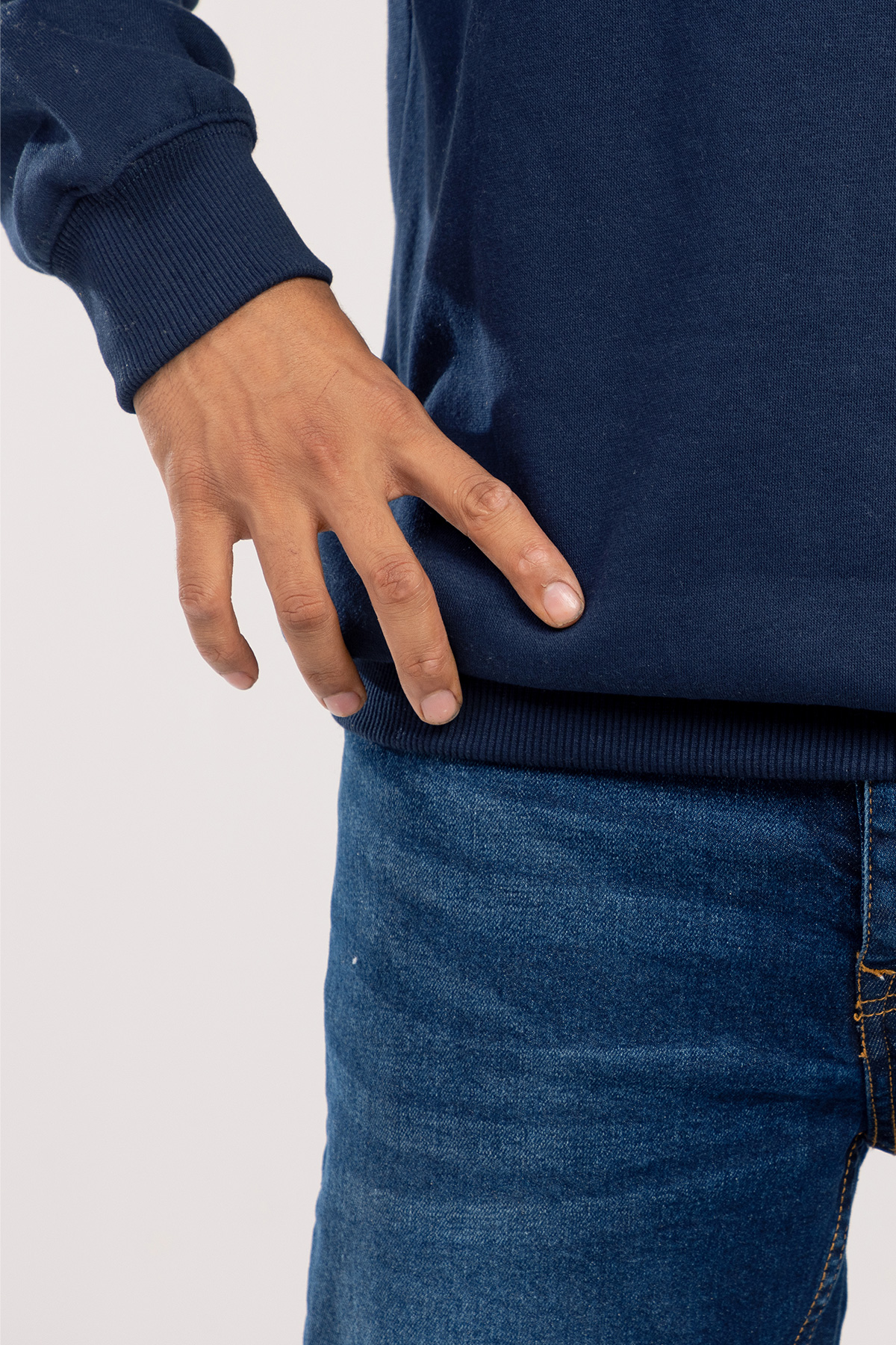 The Classic Men's Sweatshirts Navy - Image 5